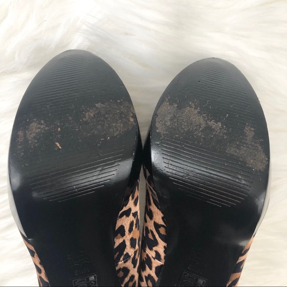 Blake Scott Leopard Print 5” Platform High heels Satiny Feel Size 5.5M - Picture 7 of 8
